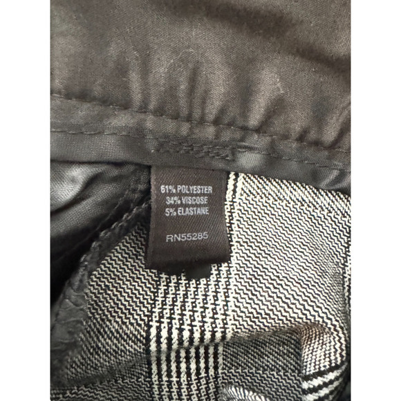 Express Y2K Design Studio Editor Black Plaid Wide-Legged Trouser Pants - Size 2 - Picture 4 of 5